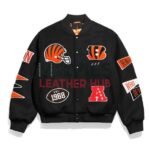 Cincinnati Bengals Pennant Black Varsity Wool Jacket