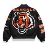 Cincinnati Bengals Pennant Black Varsity Wool Jacket