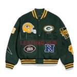 Green Bay Packers Pennant Green Varsity Wool Jacket