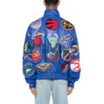 Jeff Hamilton NBA Collage Vegan Leather Jacket