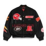 Kansas City Chiefs Pennant Black Varsity Wool Jacket