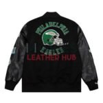 Men's Philadelphia Eagles Mitchell & Ness Black Varsity Jacket