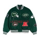 NY Jets Pennant Green Varsity Wool Jacket