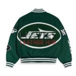 NY Jets Pennant Green Varsity Wool Jacket