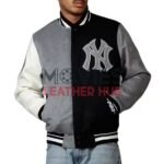 NY Yankees Reverse French Terry Varsity Wool Jacket