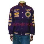 Nascar Prairie View Purple Twill Varsity Jacket