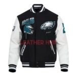 Philadelphia Eagles Turn It Up Classic Rib Varsity Jacket