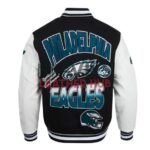 Philadelphia Eagles Turn It Up Classic Rib Varsity Jacket