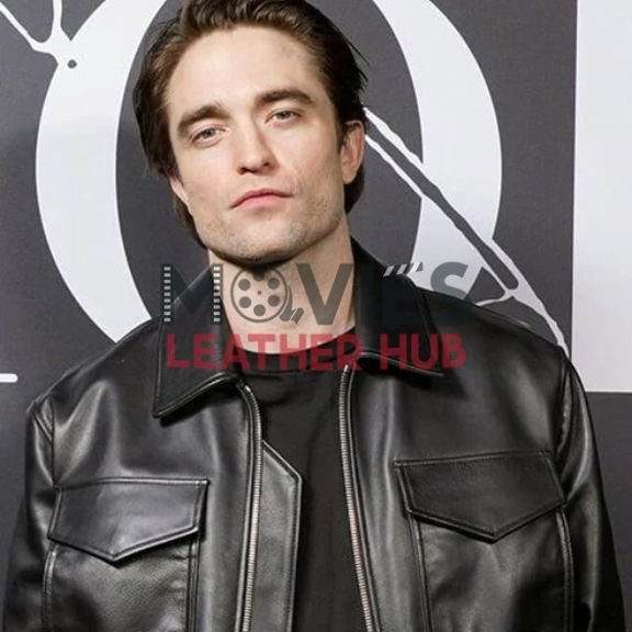 Robert Pattinson Trucker Leather Jacket