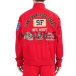 San Francisco 49ers Area Code Red Satin Jacket