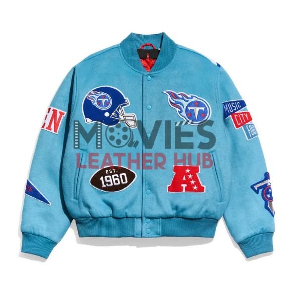Tennessee Titans Pennant Blue Varsity Wool Jacket