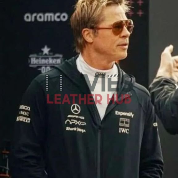 Brad Pitt F1 2025 Black Hoodie