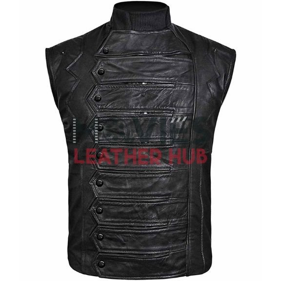 Bucky Barnes Winter Soldier Leather Jacket