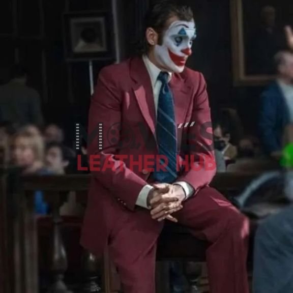 Joaquin Phoenix Joker Folie À Deux 2024 Maroon Suit