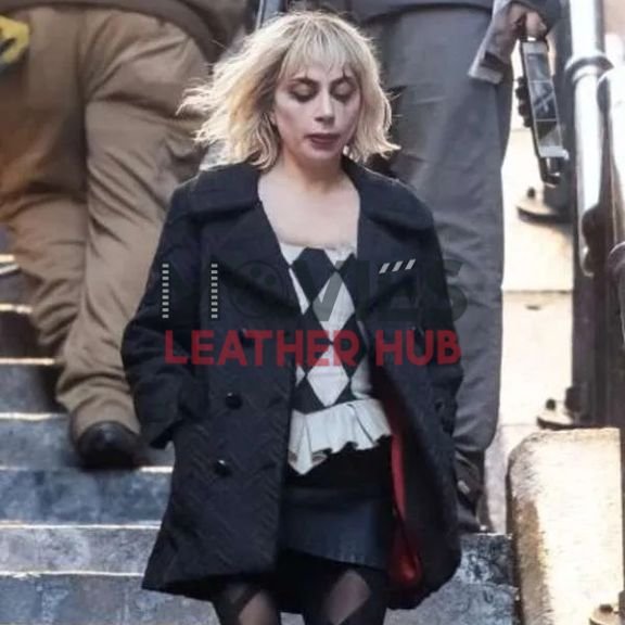 Lady Gaga Joker Folie à Deux Black Coat