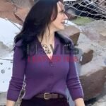 Superman 2025 Rachel Brosnahan Purple Cardigan
