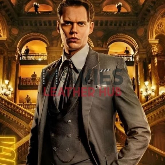 Bill Skarsgård John Wick Chapter 4 Grey Blazer