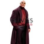 Dwayne Johnson Red One 2024 Maroon Coat