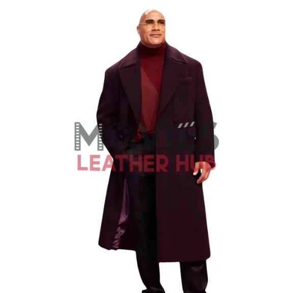 Dwayne Johnson Red One 2024 Maroon Coat