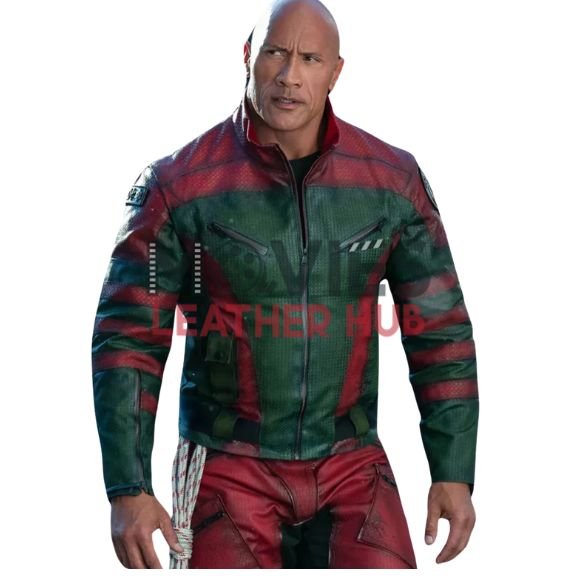 Dwayne Johnson Red One Leather Jacket