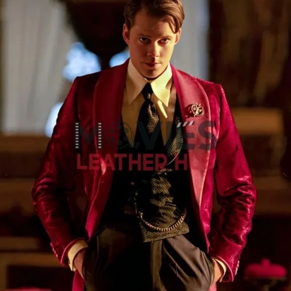 John Wick Chapter 4 Bill Skarsgård Red Blazer
