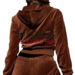 Madame Web 2024 Isabela Merced Brown Cropped Jacket