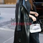 Together 2025 Alison Brie Black Leather Coat