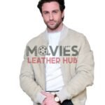 Aaron Taylor-Johnson Kraven the Hunter 2024 Suede Bomber Jacket
