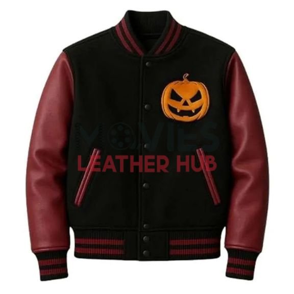 Fire Pumpkin Varsity Jacket