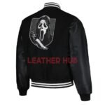 Ghost Face Horror Scary Black Varsity Jacket