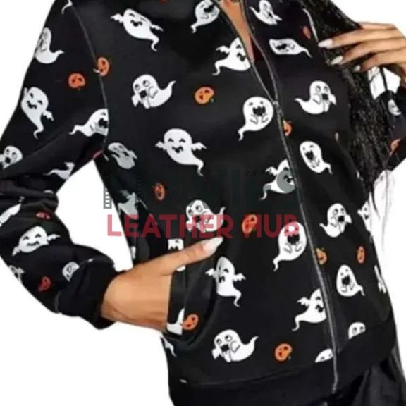 Halloween Ghost Bomber Jacket