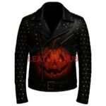 Halloween Pumpkin Leather Jacket