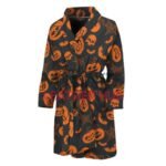 Halloween Pumpkin and Bat Pattern Print Coat