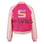 Margaret Qualley The Substance 2024 Pink Bomber Jacket