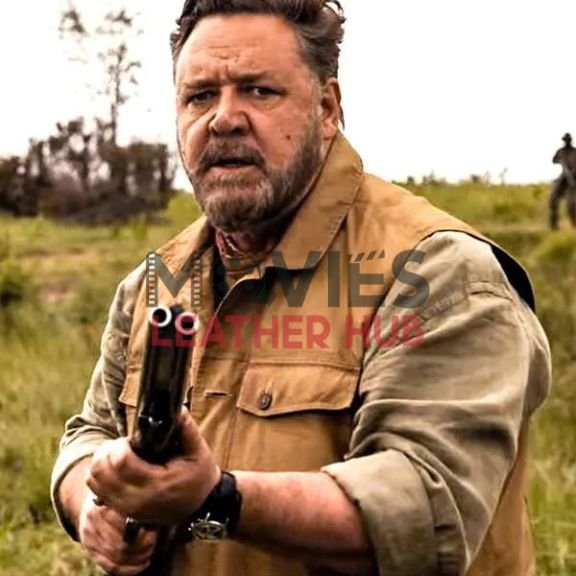 Russell Crowe Kraven the Hunter Brown Vest
