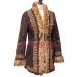 Sylvie Russo A Complete Unknown Brown Shearling Coat
