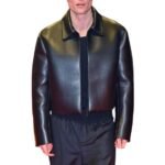 Robert Pattinson Mickey 17 Black Leather Jacket