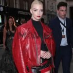 Furiosa A Mad Max Saga Premiere Anya Taylor-Joy Red Leather Jacket