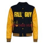 Ryan Gosling The Fall Guy Black and Yellow Varsity Jacket